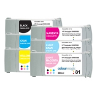 Compatible HP NO. 81 Inkjet Combo Pack (BK/C/M/Y/PC/PM) (3/PK-680 ML) (C506MP)