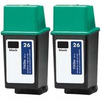 Compatible HP NO. 26 Inkjet Black Inkjet (2/PK-790 Page Yield) (C6647FN)