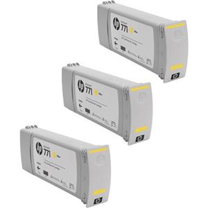 Compatible HP NO. 771 Yellow Inkjet (3/PK-775 ML) (B6Y42A)