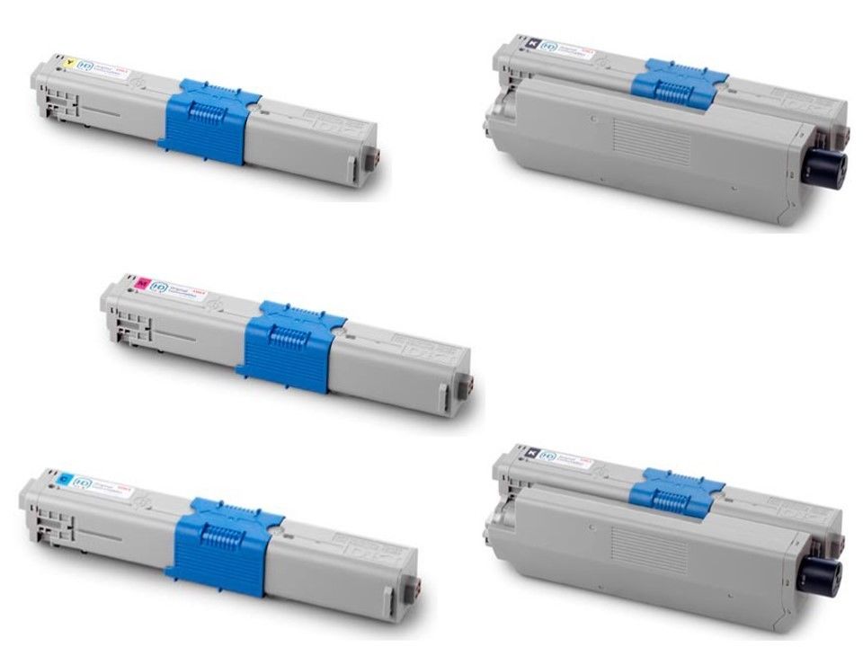 Compatible Okidata C510/MC950 High Yield Toner Cartridge Combo Pack (2-BK/1-C/M/Y) (TYPE 17) (444698HY2B1CMY)