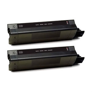Compatible Okidata C5500/5800 Black Toner Cartridge (2/PK-5000 Page Yield) (TYPE C8) (433244042PK)