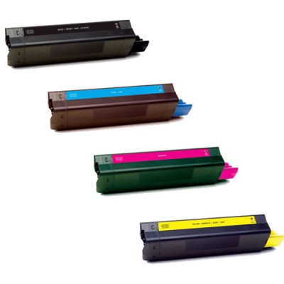 Compatible Okidata C5550/6100 Toner Cartridge Combo Pack (BK/C/M/Y) (TYPE C9) (433244MP)