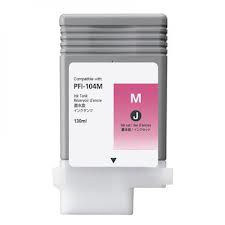 Compatible Canon PFI-104M Magenta Inkjet (130 ML) (3631B001AA)