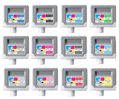 Compatible Canon PFI-302 Wide Format Inkjet Combo Pack (BK/C/M/Y/PC/PM/MBK/GY/PGY/G/R/B) (700 ML) (PFI-302CMP)