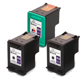 Compatible HP NO. 92/93 Inkjet Combo Pack (2-Black/1-Color) (CB310BN)