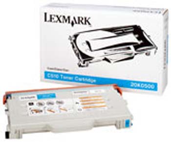 Lexmark C510 Cyan Toner Cartridge (3000 Page Yield) (20K0500)