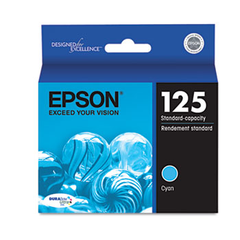 Epson NO. 125 Cyan Inkjet (385 Page Yield) (T125220)