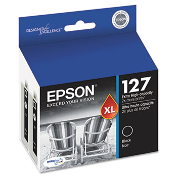 Epson NO. 127 Black Inkjet (2/PK-945 Page Yield) (T127120-D2)