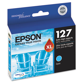 Epson NO. 127 Cyan Inkjet (755 Page Yield) (T127220)