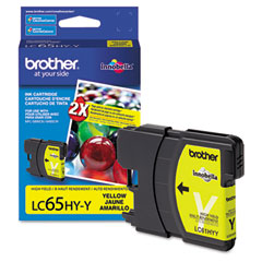 Brother LC-65HYY Yellow High Yield Inkjet (750 Page Yield)