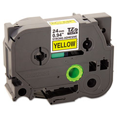 Brother Black on Yellow Industrial P-Touch Label Tape (1in X 26.25Ft.) (TZE-S651)