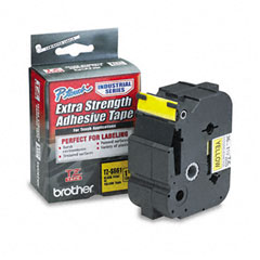 Brother Black on Yellow Laminated P-Touch Label Tape (1.5in X 26.25Ft.) (TZE-661)