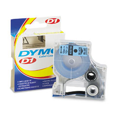 Dymo D1 Black on Blue Label Tape (1/2in x 23 Ft.) (45016)