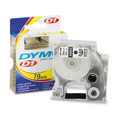 Dymo D1 Black on White Label Tape (3/4in x 23 Ft.) (45803)