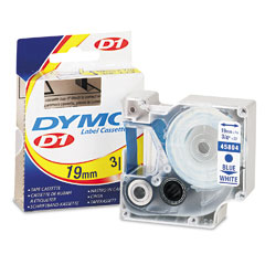 Dymo D1 Blue on White Label Tape (3/4in x 23 Ft.) (45804)