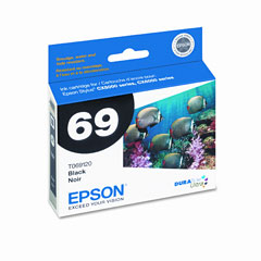 Epson NO. 69 Durabrite Ultra Black Inkjet (245 Page Yield) (T069120)