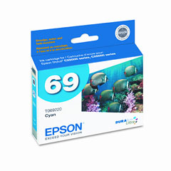 Epson NO. 69 Durabrite Ultra Cyan Inkjet (335 Page Yield) (T069220)