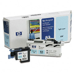 HP NO. 83 UV Light Cyan Printhead With Cleaner (C4964A)