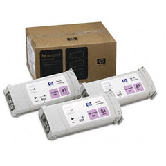 HP DesignJet 5000/5500 Light Magenta Dye Inkjet (3/PK-680 ML) (NO. 81) (C5070A)
