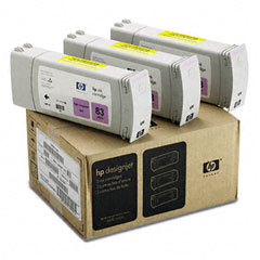 HP DesignJet 5000/5500 Light Magenta UV Inkjet (3/PK-680 ML) (NO. 83) (C5077A)