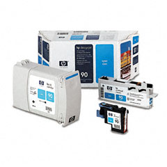 HP NO. 90 Cyan Inkjet Value Pack (Inkjet/Cleaner/Printhead) (C0579A)