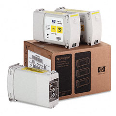 HP NO. 90 Yellow Inkjet (3/PK-400 ML) (C5085A)