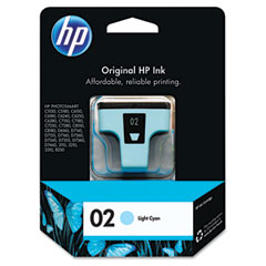 HP NO. 02 Light Cyan Inkjet With Vivera Ink (240 Page Yield) (C8774WN)