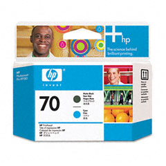 HP NO. 70 Black/Cyan Printhead (C9404A)