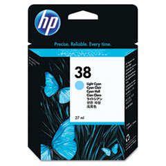 HP NO. 38 Light Cyan Inkjet (27ML-1270 Photos) (C4918A)