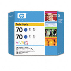HP NO. 70 Blue Inkjet (2/PK-130 ML) (CB349A)