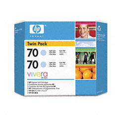 HP NO. 70 Light Cyan Inkjet (2/PK-130 ML) (CB351A)