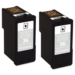 Lexmark NO. 36XL Black Return Program High Yield Inkjet (2/PK-475 Page Yield) (18C2230)