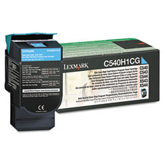 Lexmark C540/543/544/X544/546/548 Cyan GSA Return Program High Yield Toner Cartridge (2000 Page Yield) (C540H4CG)
