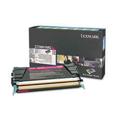 Lexmark C736/X736/X738 Magenta Return Program High Yield Toner Cartridge (10000 Page Yield) (C736H1MG)
