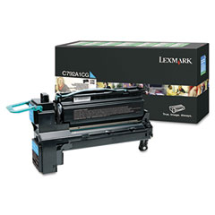 Lexmark C792/X792 Cyan Return Program Toner Cartridge (6000 Page Yield) (C792A1CG)