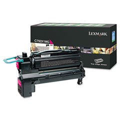 Lexmark C792 Magenta Return Program High Yield Toner Cartridge (20000 Page Yield) (C792X1MG)