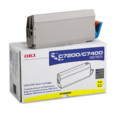 Okidata C7200/7400 Yellow Toner Cartridge (10000 Page Yield) (TYPE C2) (41304205)