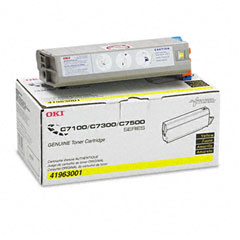Okidata C7100/7550 Yellow Toner Cartridge (10000 Page Yield) (TYPE C4) (41963001)