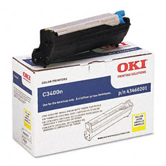 Okidata C3400/C3530/C3600 Yellow Imaging Drum Unit (Ships With 1000 Page Yield Toner Cartridge) (15000 Page Yield) (43460201)