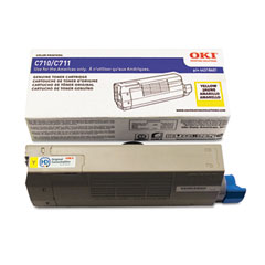 Okidata C711 Yellow Toner Cartridge (11500 Page Yield) (TYPE 16) (44318601)