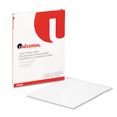 Universal White Laser Printer Labels (2-5/8 x 1in) (3000/PK) (80102)