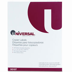 Universal Bright Whiter Address Labels (2 x 4-1/4in) (1000/PK) (90107)