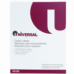 Universal Bright White Address Labels (8-1/2 x 11in) (100/PK) (90108)