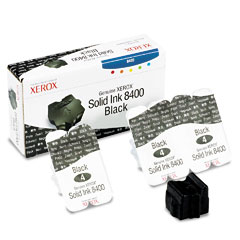 Tektronix-Xerox Phaser 8400 Black Solid Ink Sticks (3/PK-3400 Page Yield) (108R00604)